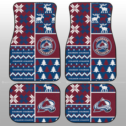 Colorado Avalanche Car Floor Mats Custom Ugly Style Car Accessories - Gearcarcover - 1
