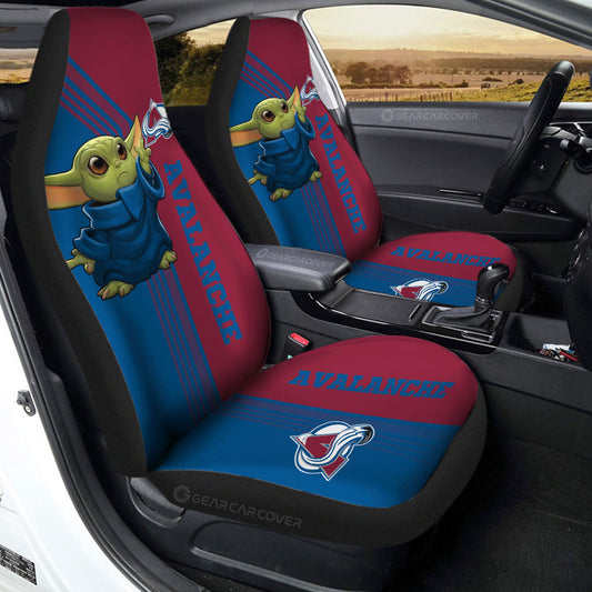 Colorado Avalanche Car Seat Covers Baby Yoda Car Accessories - Gearcarcover - 2