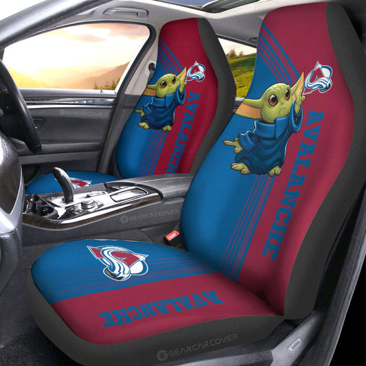 Colorado Avalanche Car Seat Covers Baby Yoda Car Accessories - Gearcarcover - 1