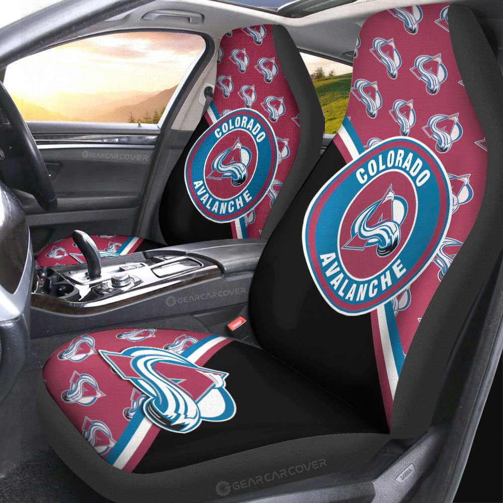 Colorado Avalanche Car Seat Covers Custom Car Accessories For Fans - Gearcarcover - 2
