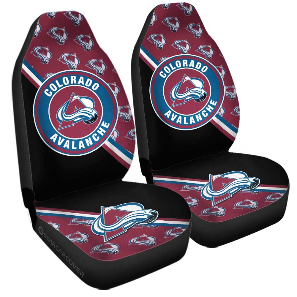 Colorado Avalanche Car Seat Covers Custom Car Accessories For Fans - Gearcarcover - 3