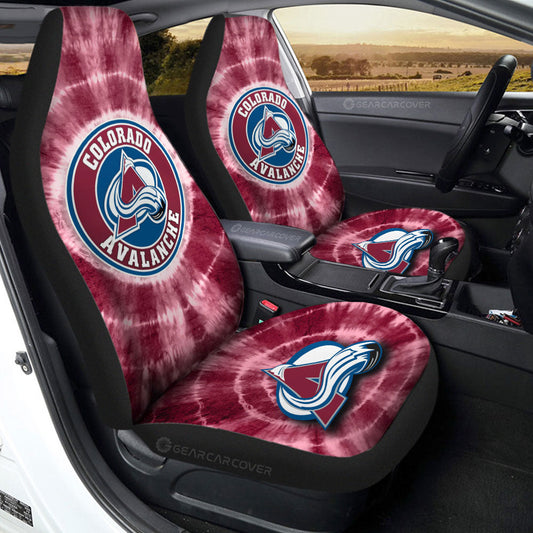Colorado Avalanche Car Seat Covers Custom Tie Dye Car Accessories - Gearcarcover - 2