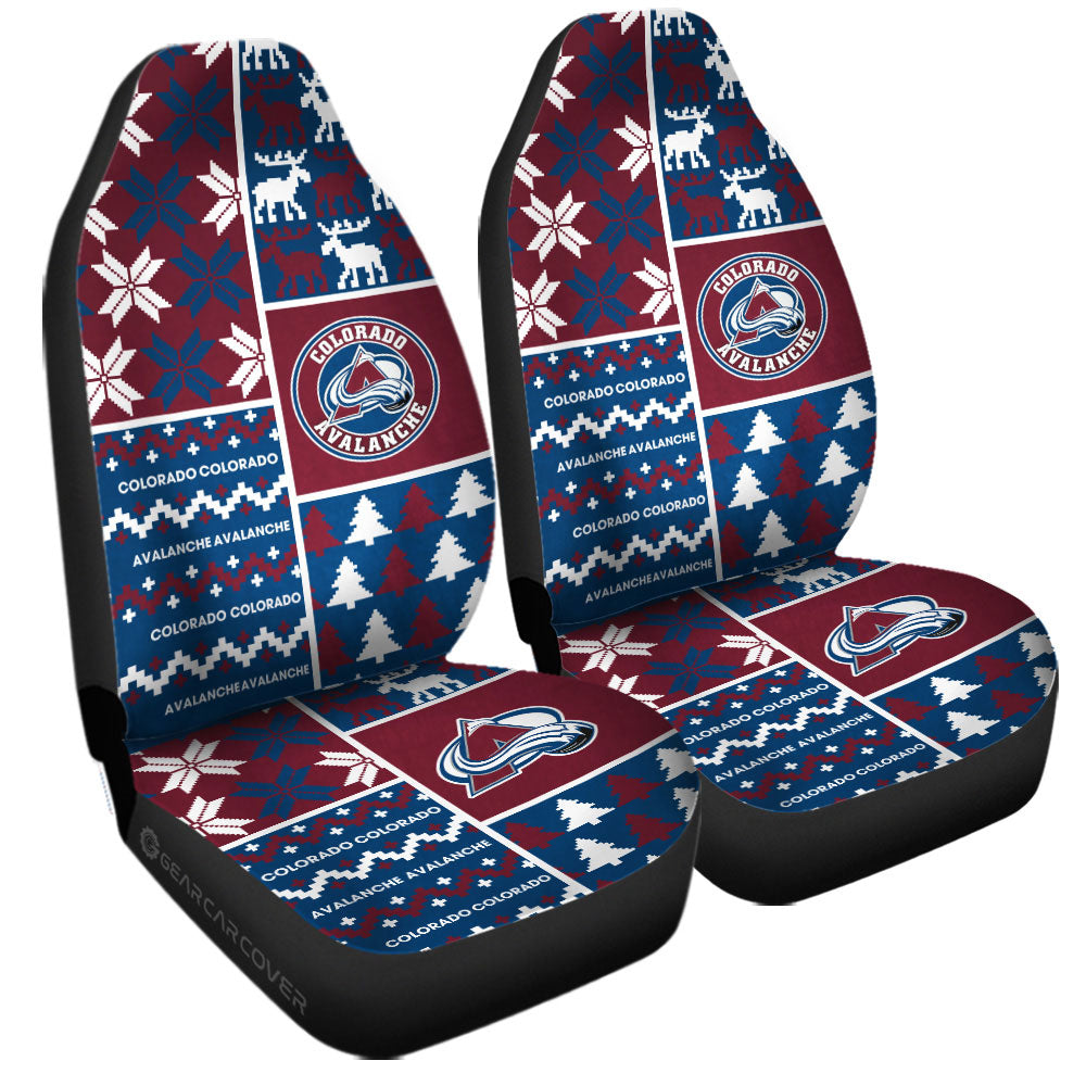 Colorado Avalanche Car Seat Covers Custom Ugly Style Car Accessories - Gearcarcover - 3