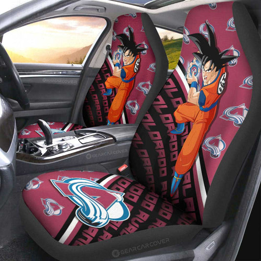 Colorado Avalanche Car Seat Covers Goku Car Decorations For Fans - Gearcarcover - 2