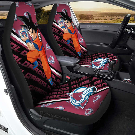 Colorado Avalanche Car Seat Covers Goku Car Decorations For Fans - Gearcarcover - 1