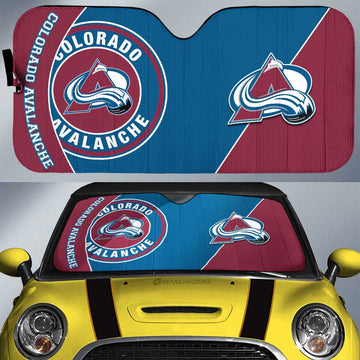 Colorado Avalanche Car Sunshade Custom Car Accessories For Fans - Gearcarcover - 1