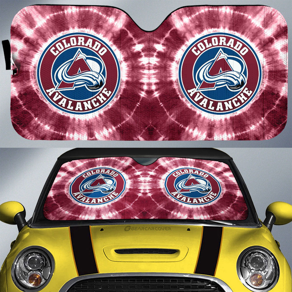 Colorado Avalanche Car Sunshade Custom Tie Dye Car Accessories - Gearcarcover - 1