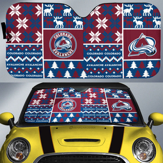 Colorado Avalanche Car Sunshade Custom Ugly Style Car Accessories - Gearcarcover - 1