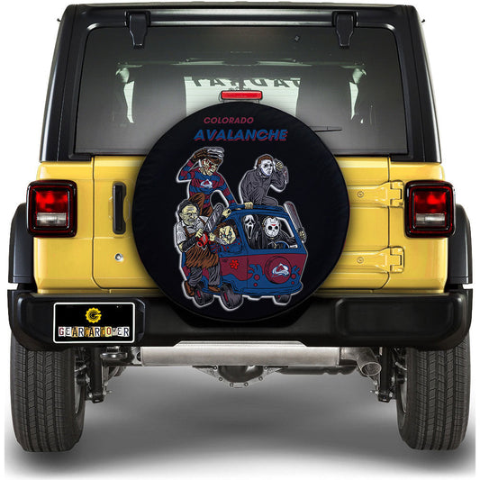 Colorado Avalanche Spare Tire Covers Horror Characters Car Accessories - Gearcarcover - 1