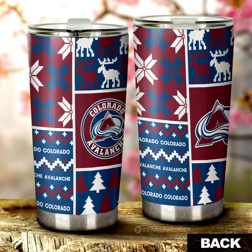 Colorado Avalanche Tumbler Cup Custom Ugly Style Car Accessories - Gearcarcover - 2