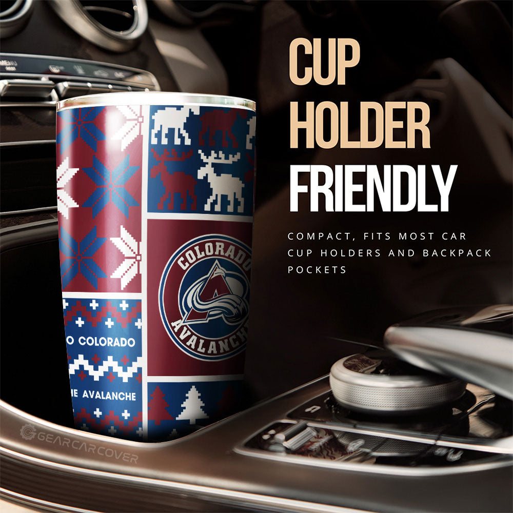 Colorado Avalanche Tumbler Cup Custom Ugly Style Car Accessories - Gearcarcover - 3
