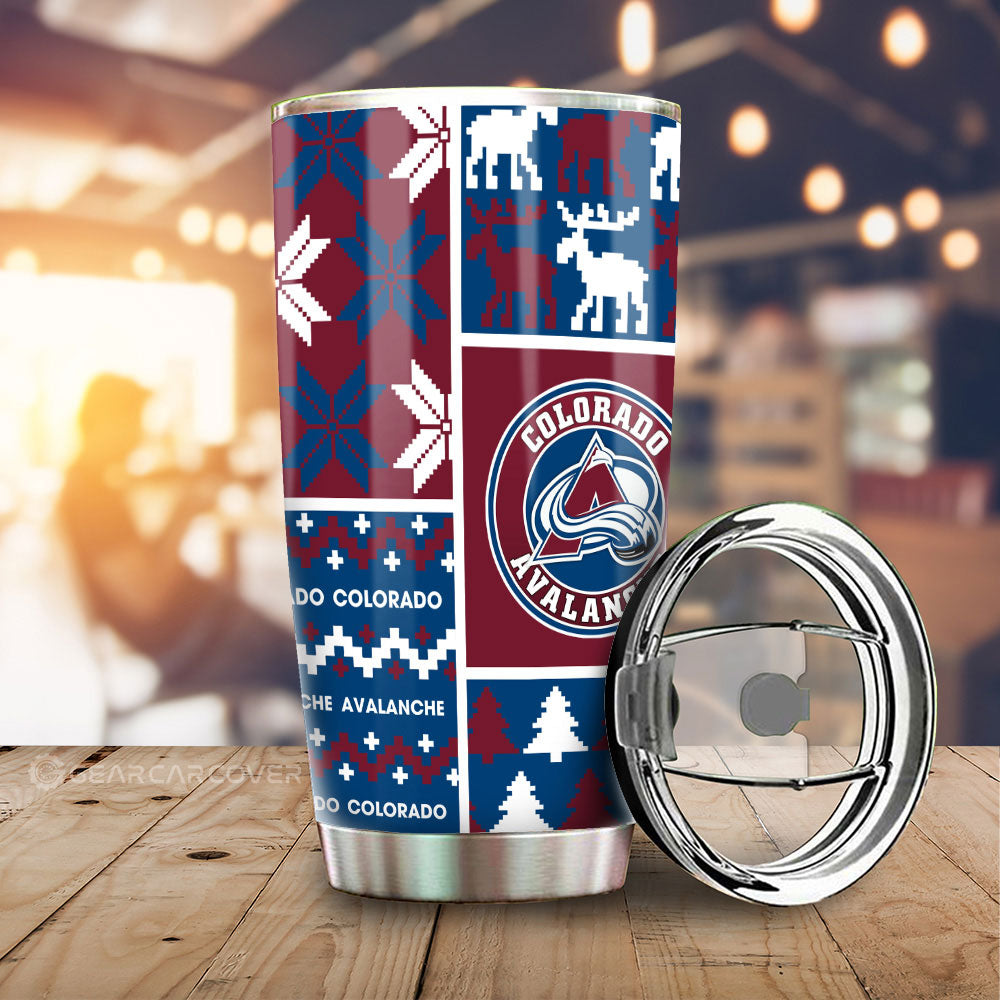 Colorado Avalanche Tumbler Cup Custom Ugly Style Car Accessories - Gearcarcover - 1