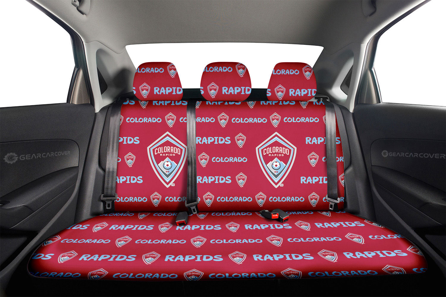 Colorado Rapids Car Back Seat Covers Sporty Team Collection - Gearcarcover - 2