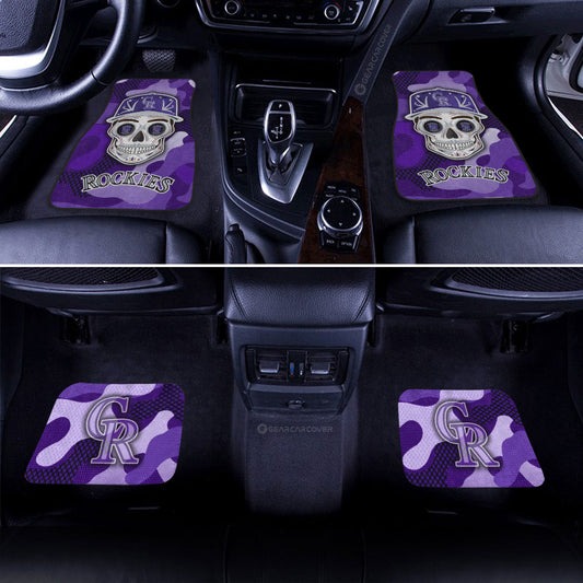 Colorado Rockies Car Floor Mats Skull Theme Collection - Gearcarcover - 2