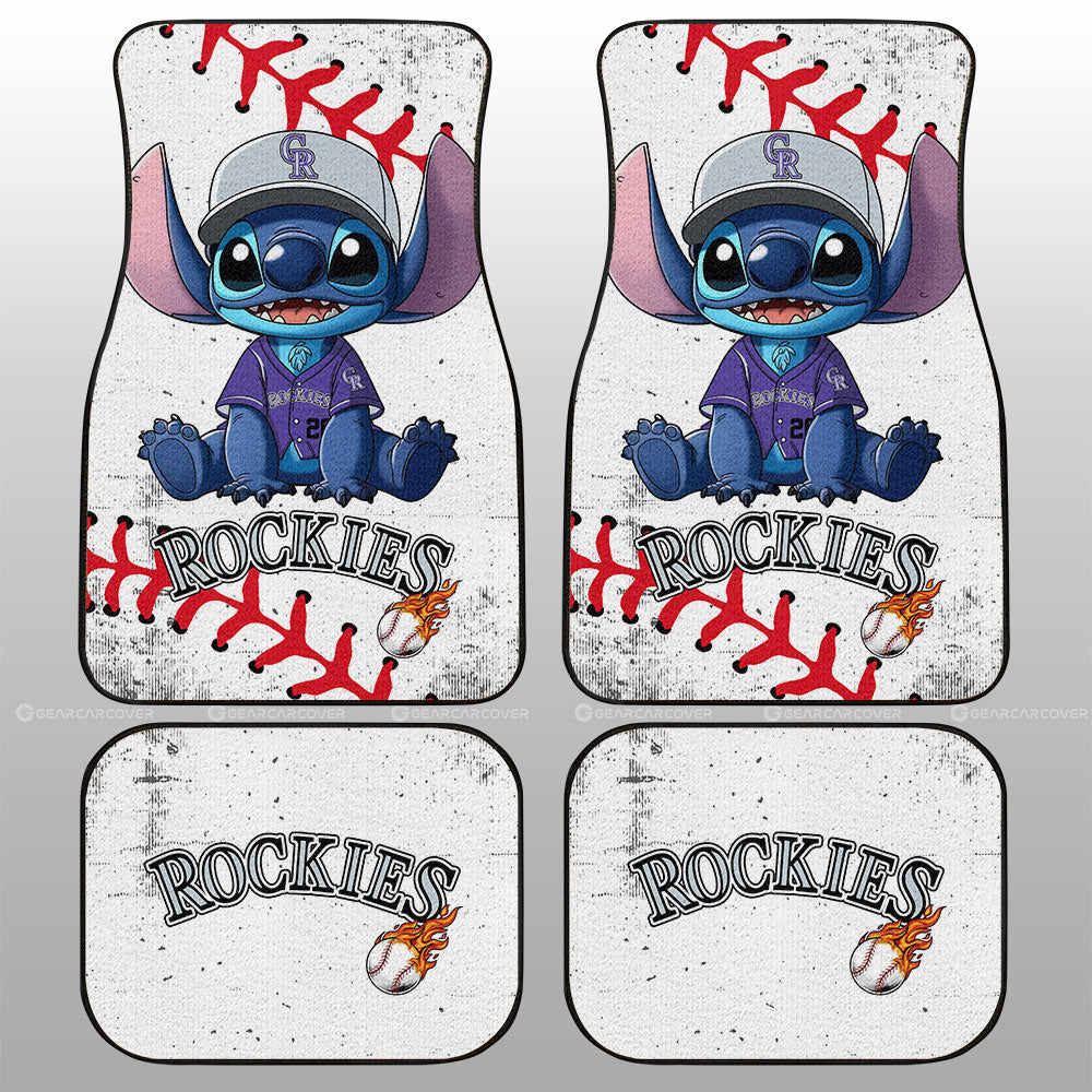 Colorado Rockies Car Floor Mats Stitch Theme Collection - Gearcarcover - 1