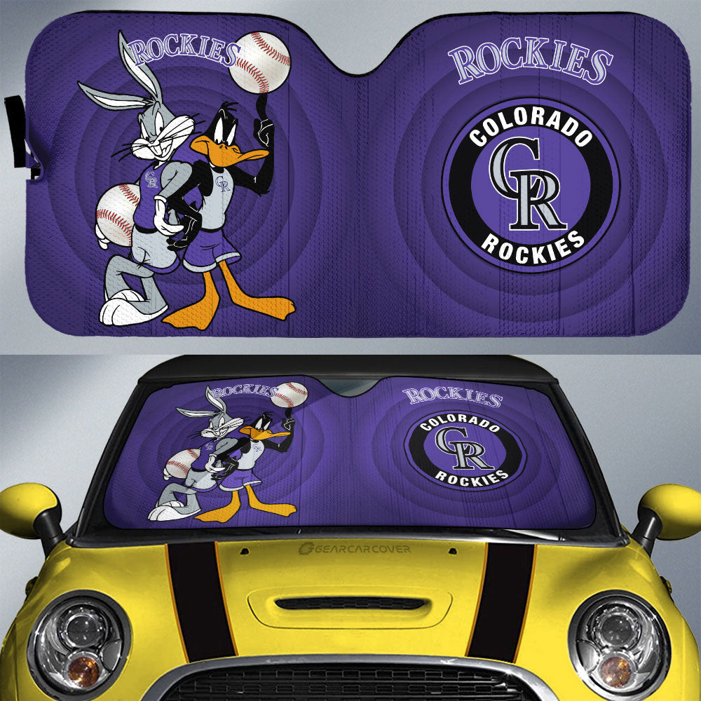 Colorado Rockies Car Sunshade Custom Car Accessories - Gearcarcover - 1