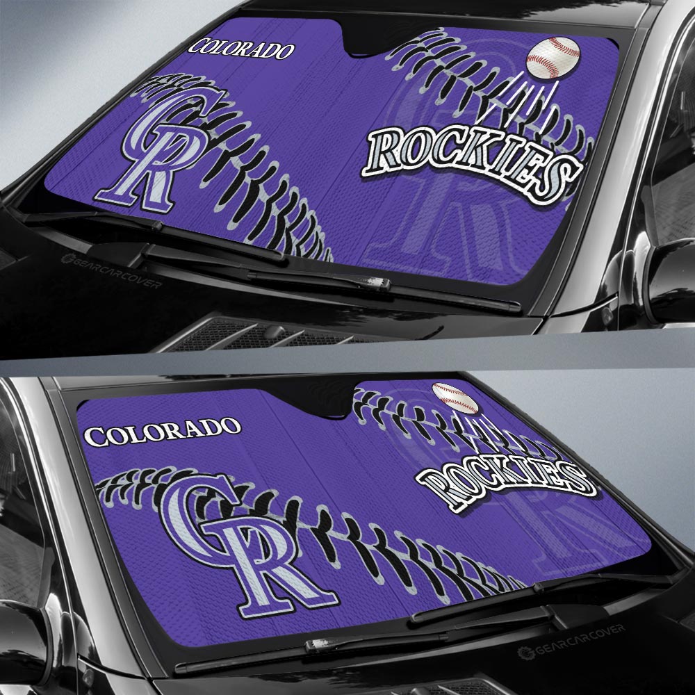 Colorado Rockies Car Sunshade Custom Car Accessories - Gearcarcover - 2