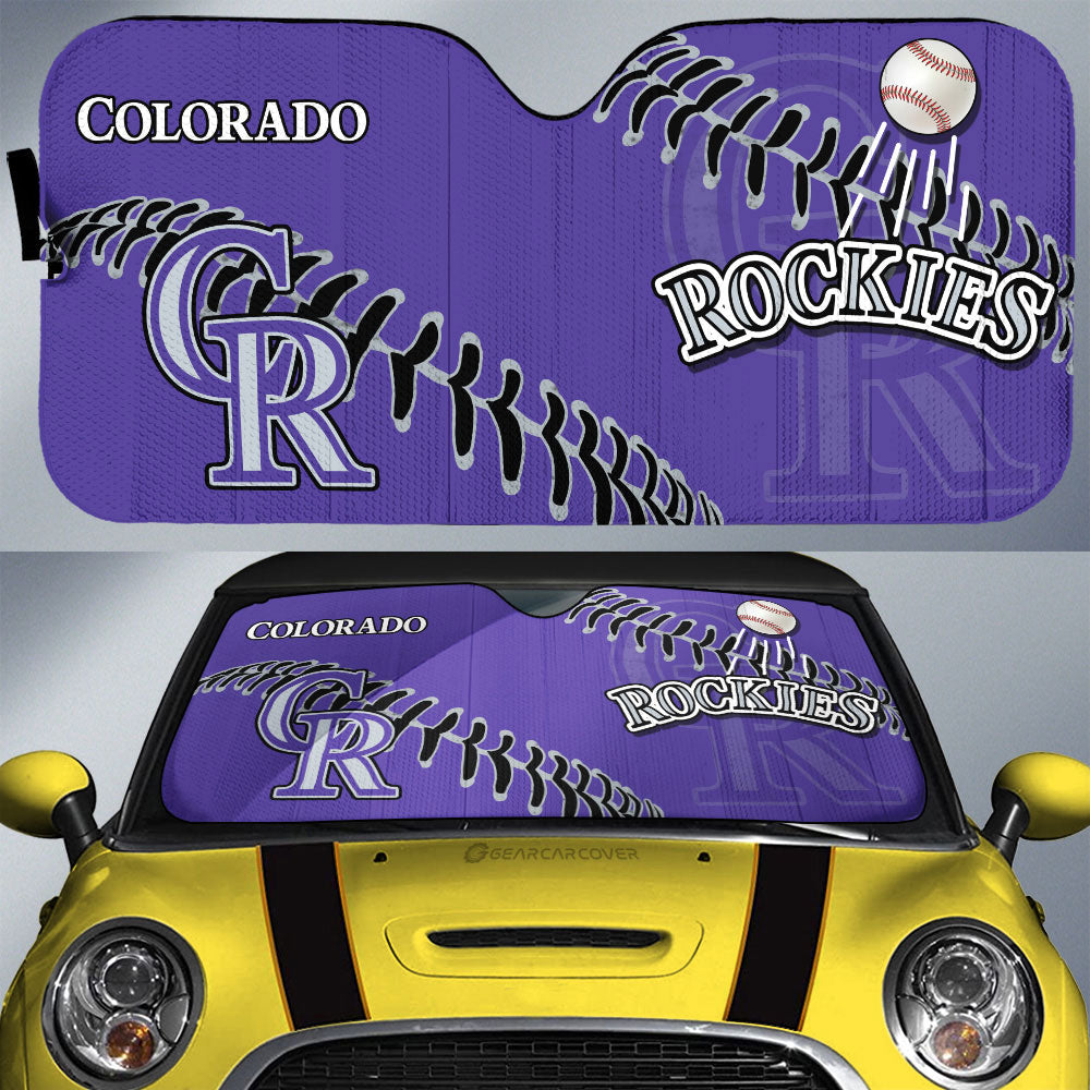 Colorado Rockies Car Sunshade Custom Car Accessories - Gearcarcover - 1