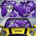 Colorado Rockies Car Sunshade Skull Theme Collection - Gearcarcover - 1