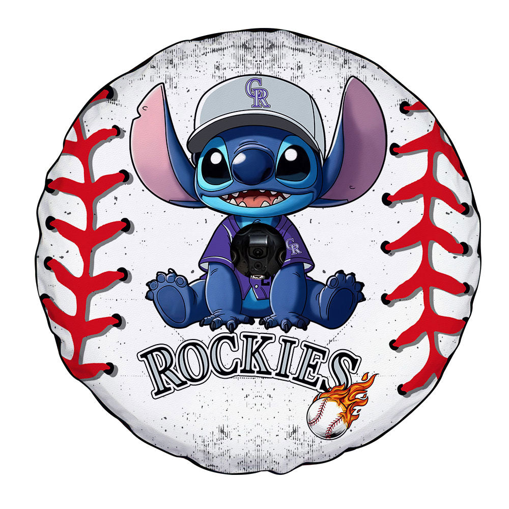 Colorado Rockies Spare Tire Covers Camera Hole Stitch Theme Collection - Gearcarcover - 4