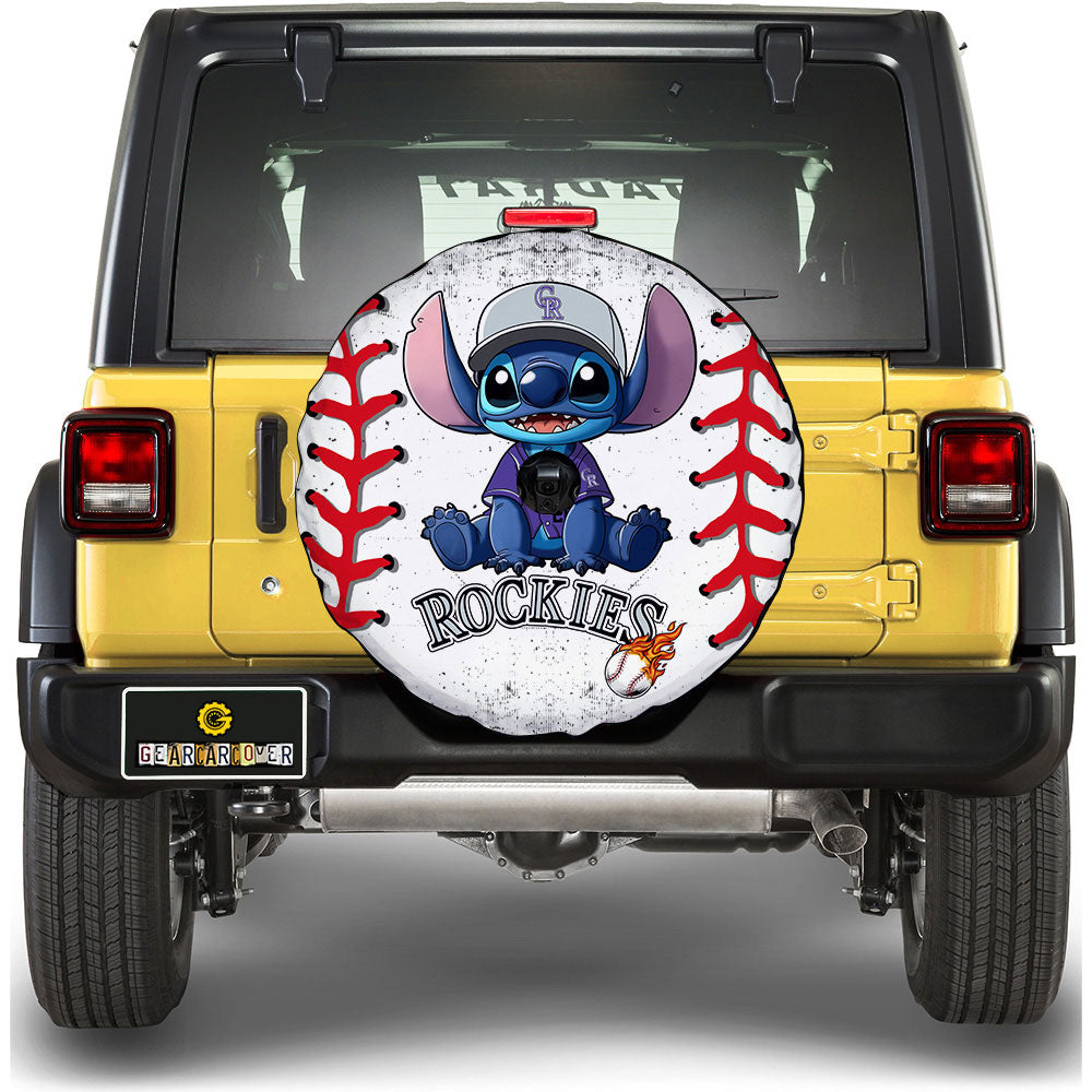 Colorado Rockies Spare Tire Covers Camera Hole Stitch Theme Collection - Gearcarcover - 1