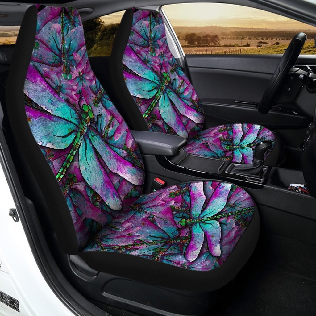 Colorful Dragonfly Car Seat Covers Custom Cool Car Accessories - Gearcarcover - 2