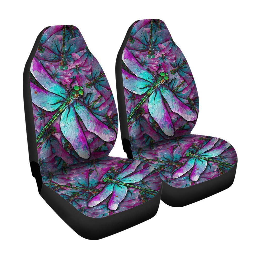 Colorful Dragonfly Car Seat Covers Custom Cool Car Accessories - Gearcarcover - 3