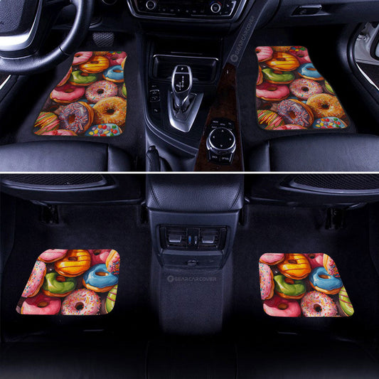 Colorful Mixed Donuts Car Floor Mats Custom Girly Pattern Car Accessories - Gearcarcover - 2