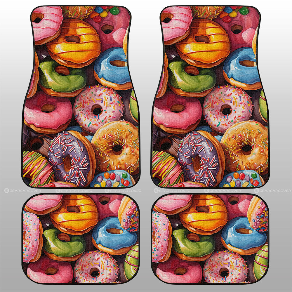 Colorful Mixed Donuts Car Floor Mats Custom Girly Pattern Car Accessories - Gearcarcover - 1