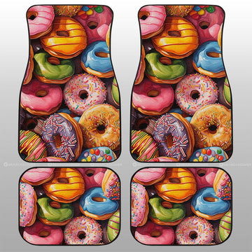 Colorful Mixed Donuts Car Floor Mats Custom Girly Pattern Car Accessories - Gearcarcover - 1