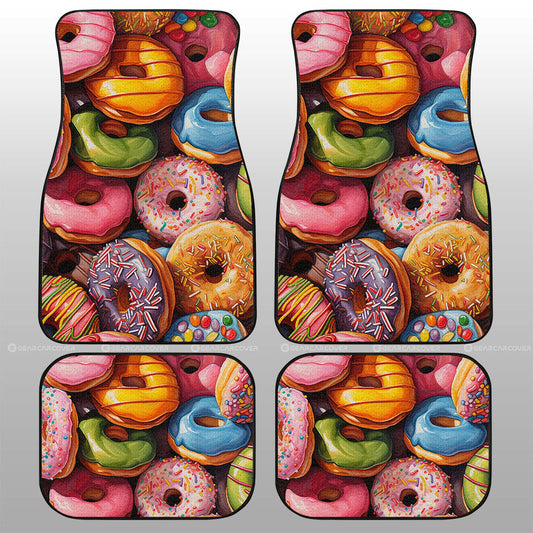 Colorful Mixed Donuts Car Floor Mats Custom Girly Pattern Car Accessories - Gearcarcover - 1