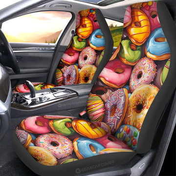 Colorful Mixed Donuts Car Seat Covers Custom Girly Pattern Car Accessories - Gearcarcover - 1