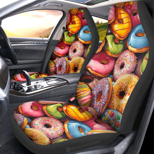 Colorful Mixed Donuts Car Seat Covers Custom Girly Pattern Car Accessories - Gearcarcover - 1