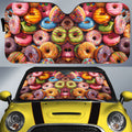 Colorful Mixed Donuts Car Sunshade Custom Girly Pattern Car Accessories - Gearcarcover - 1