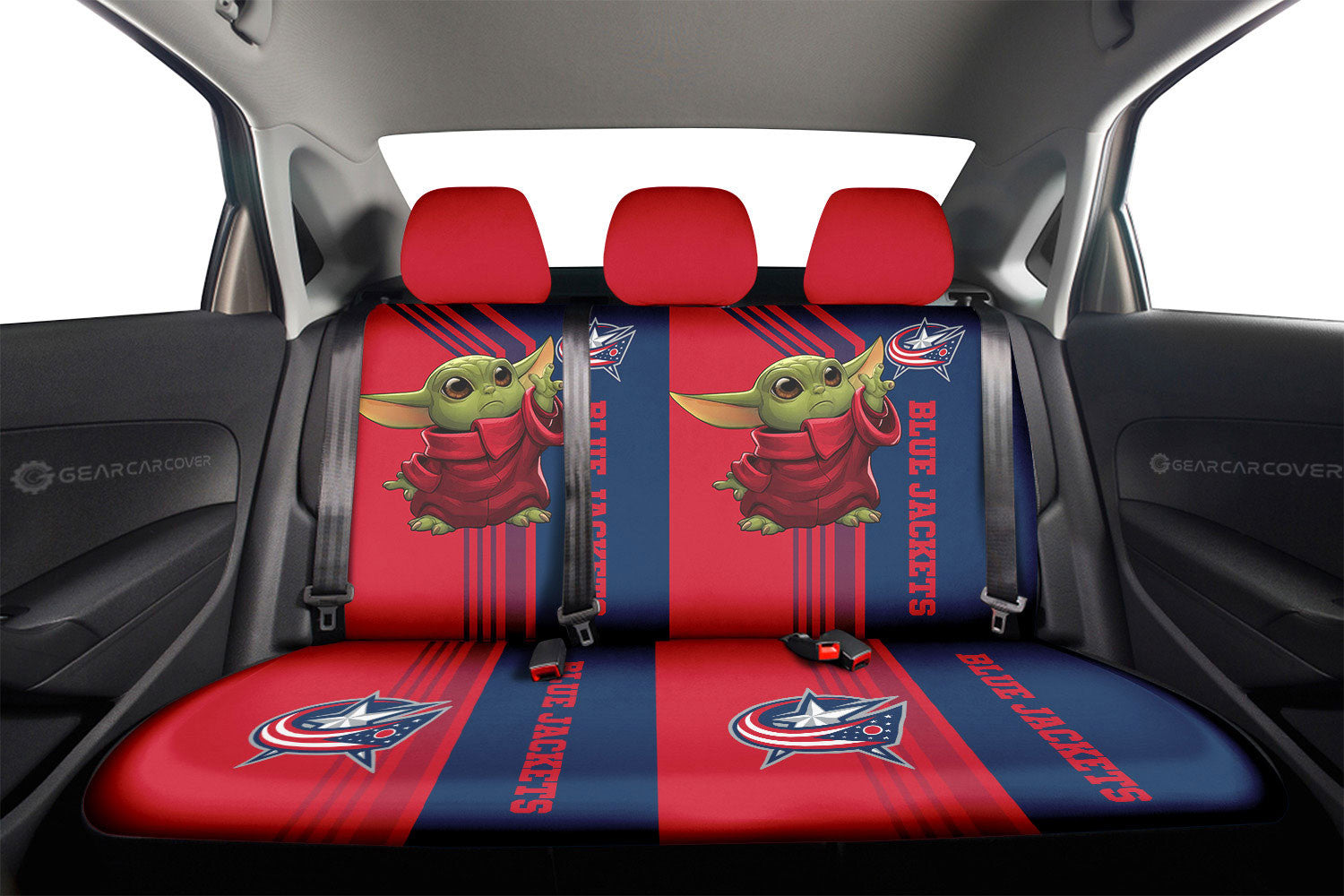 Columbus Blue Jackets Car Back Seat Covers Custom Car Accessories - Gearcarcover - 2