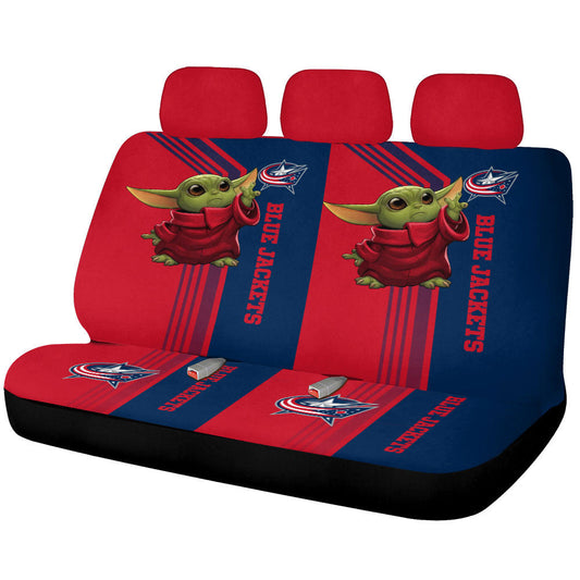 Columbus Blue Jackets Car Back Seat Covers Custom Car Accessories - Gearcarcover - 1