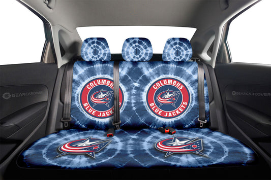 Columbus Blue Jackets Car Back Seat Covers Custom Tie Dye Car Accessories - Gearcarcover - 2