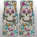 Columbus Blue Jackets Car Floor Mats Custom Sugar Skull Car Accessories - Gearcarcover - 1
