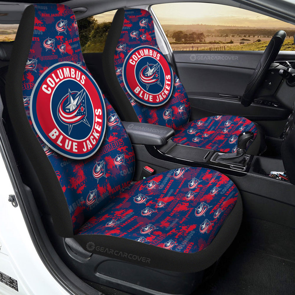 Columbus Blue Jackets Car Seat Covers Custom Car Accessories - Gearcarcover - 2