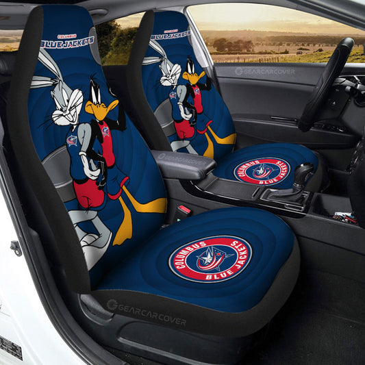 Columbus Blue Jackets Car Seat Covers Custom Car Accessories - Gearcarcover - 2