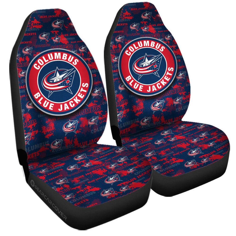 Columbus Blue Jackets Car Seat Covers Custom Car Accessories - Gearcarcover - 3