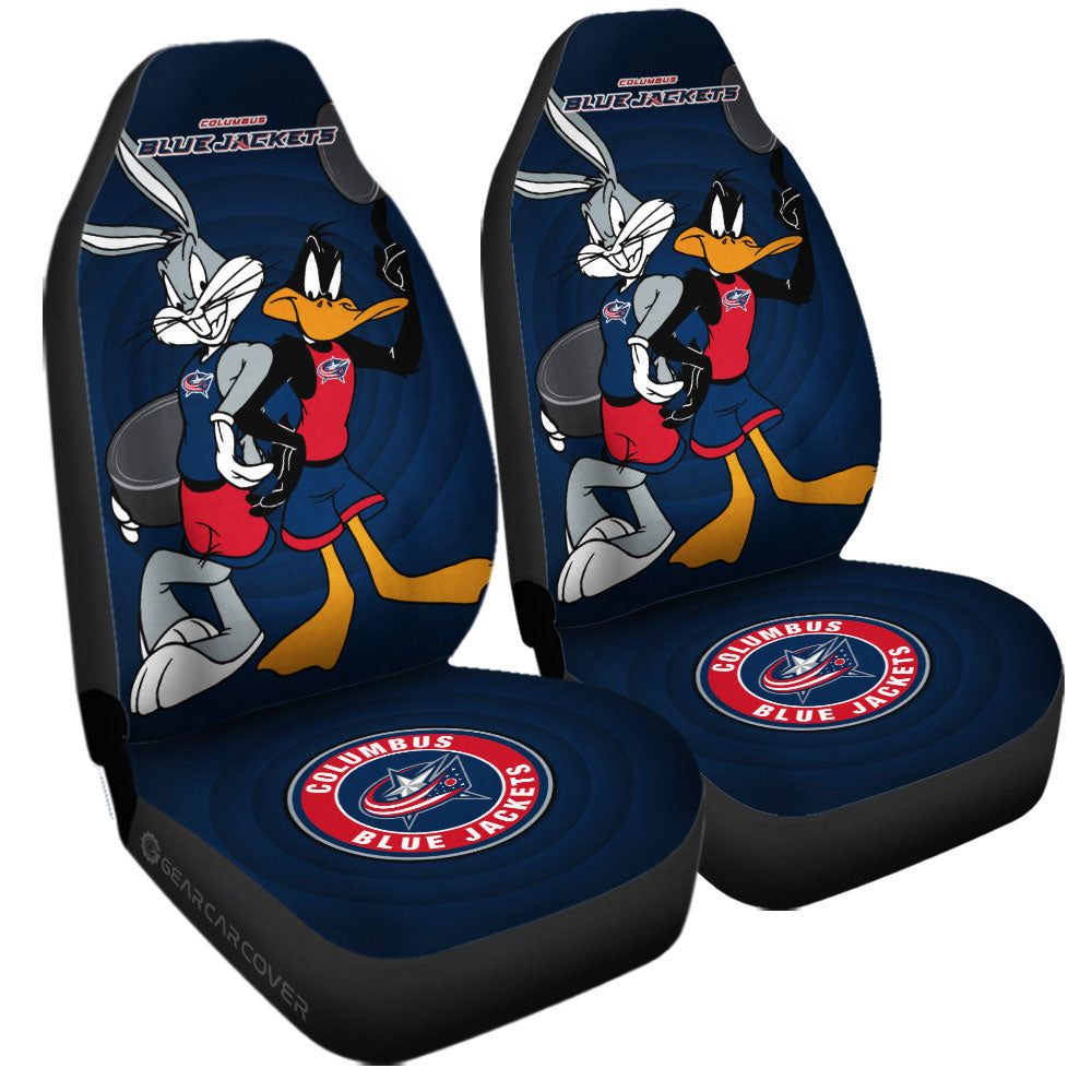 Columbus Blue Jackets Car Seat Covers Custom Car Accessories - Gearcarcover - 3