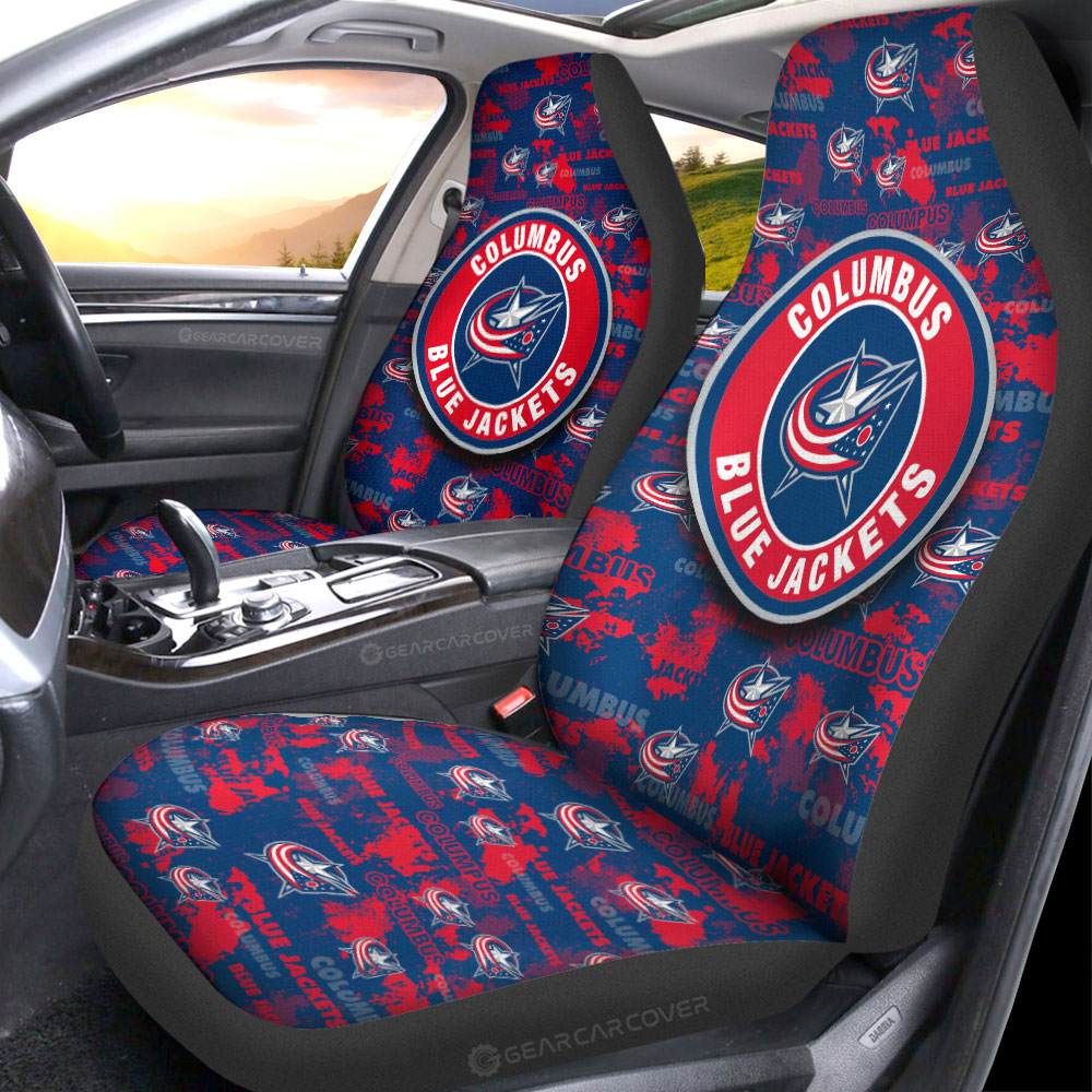 Columbus Blue Jackets Car Seat Covers Custom Car Accessories - Gearcarcover - 1