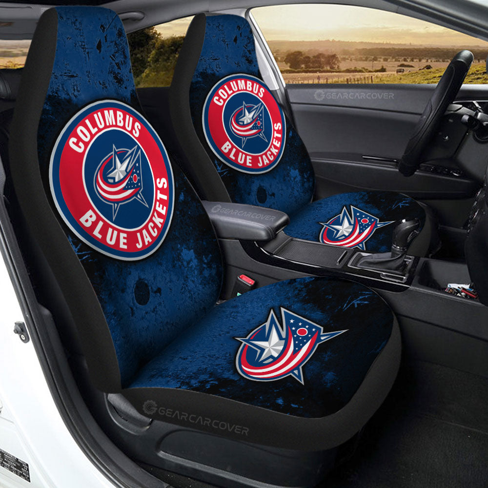 Columbus Blue Jackets Car Seat Covers Custom Car Accessories - Gearcarcover - 2