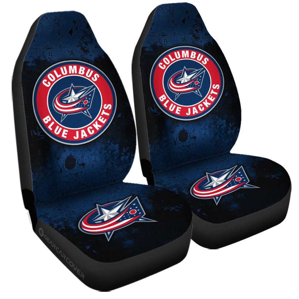 Columbus Blue Jackets Car Seat Covers Custom Car Accessories - Gearcarcover - 3