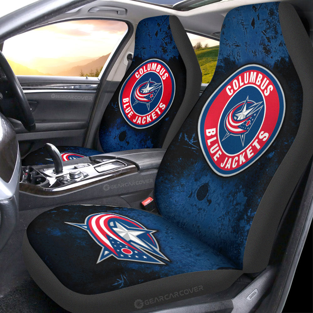 Columbus Blue Jackets Car Seat Covers Custom Car Accessories - Gearcarcover - 1