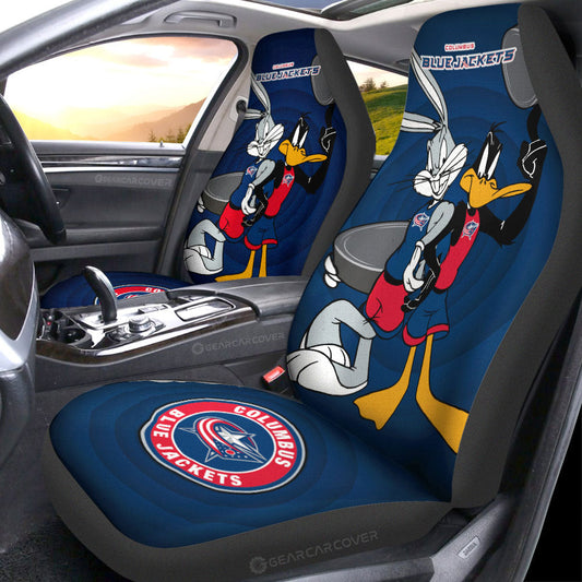 Columbus Blue Jackets Car Seat Covers Custom Car Accessories - Gearcarcover - 1