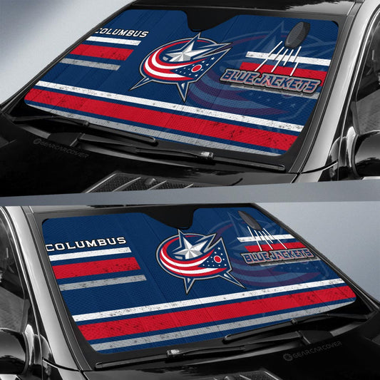 Columbus Blue Jackets Car Sunshade Custom Car Accessories - Gearcarcover - 2