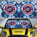 Columbus Blue Jackets Car Sunshade Custom Tie Dye Car Accessories - Gearcarcover - 1