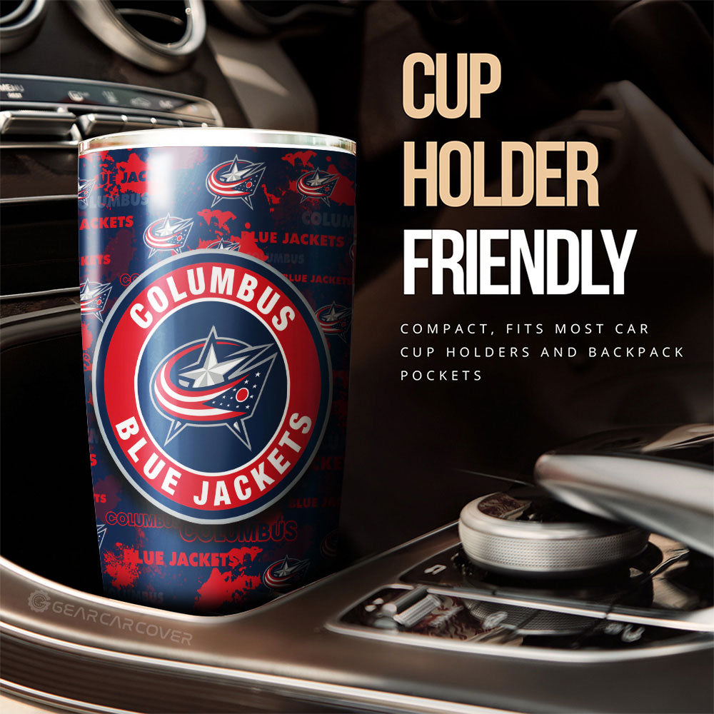 Columbus Blue Jackets Tumbler Cup Custom Car Accessories - Gearcarcover - 3